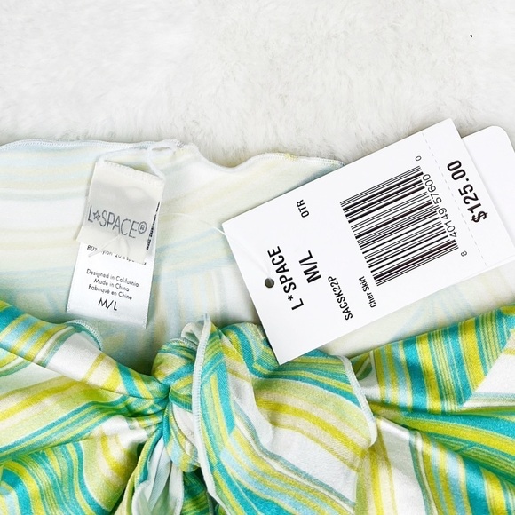 NWT L*Space Cher Lettuce Edge Coverup Printed Sarong Skirt - Picture 8 of 9